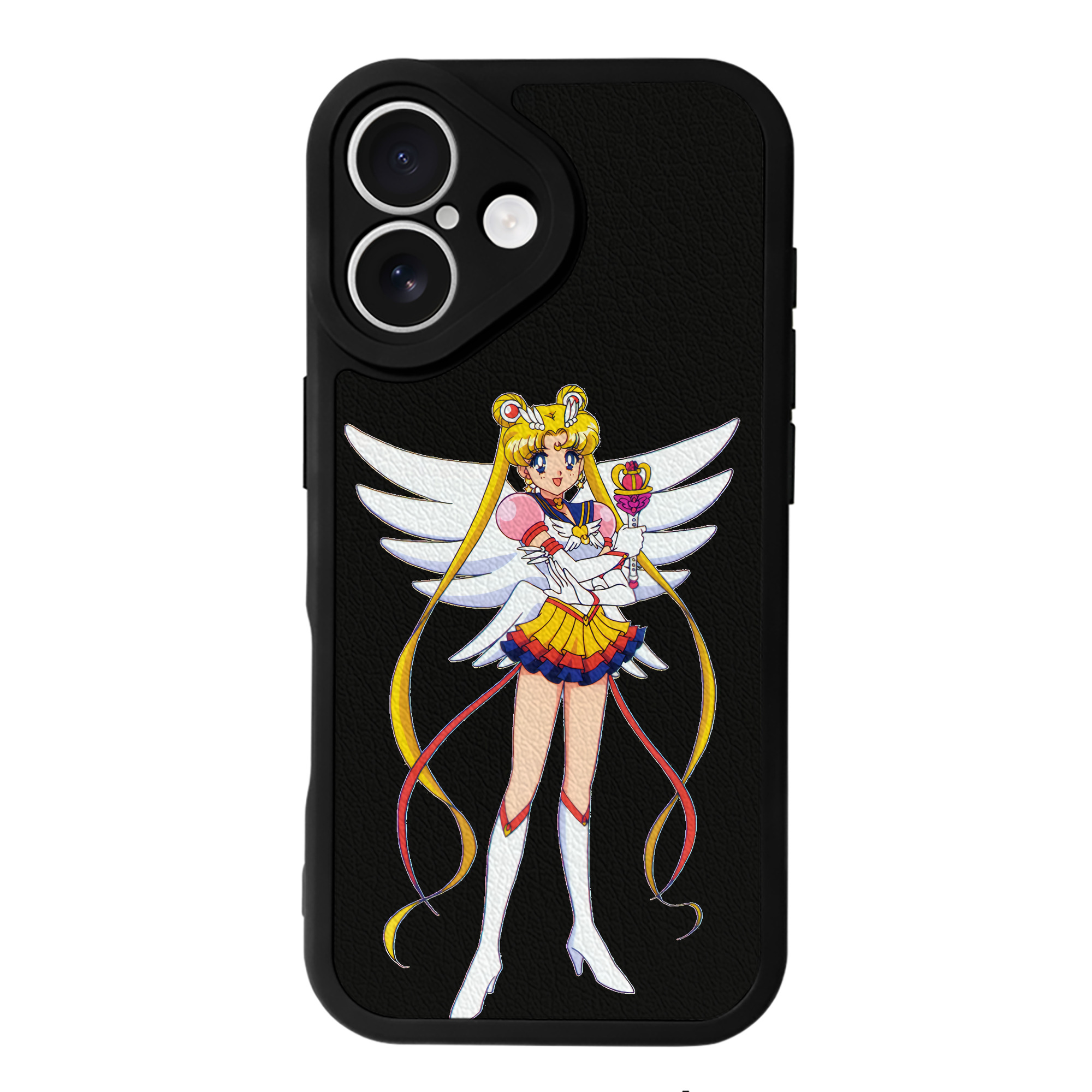 （画像用） 美少女戦士セーラームーン 月野 うさぎ つきの うさぎ Sailor Moon Tsukino Usagi 【iPhone 16シリーズ対応】シリコンスマホケース（レザー調） 材質：シリコン